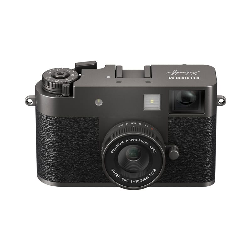 Fujifilm X-HF1 Kamera in Anthrazit, kompakt und modern.